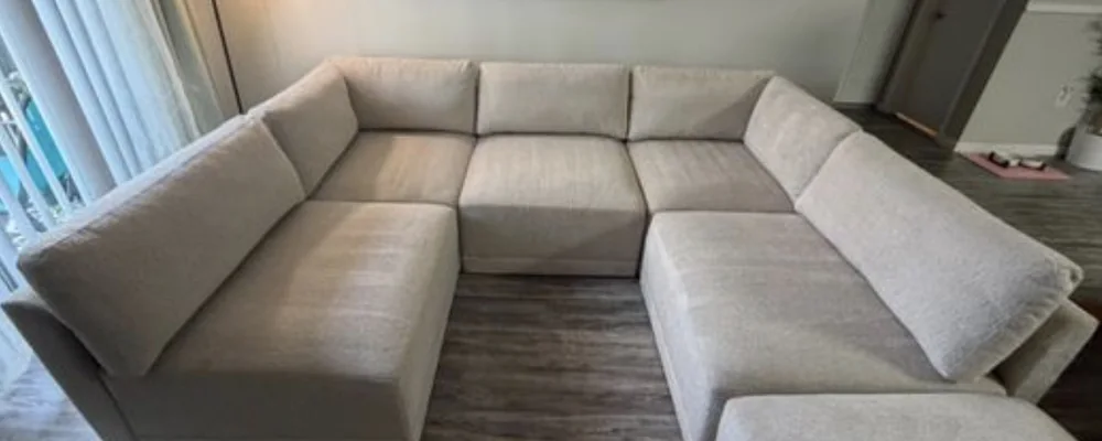 Modular sectional — after cleaning