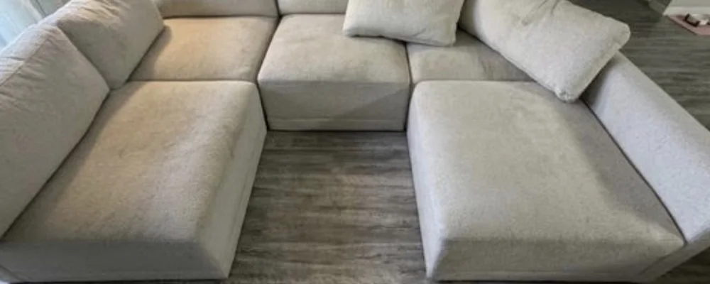 Modular sectional — before cleaning