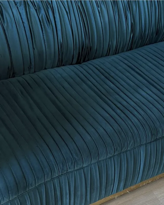 Velvet sofa — after cleaning